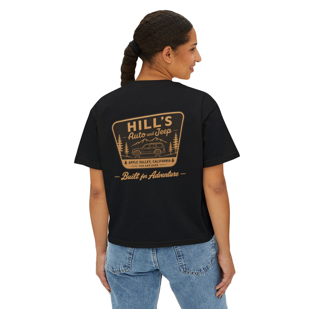 Hill's Auto & Jeep Boxy Tee - Women's Crop Shirt