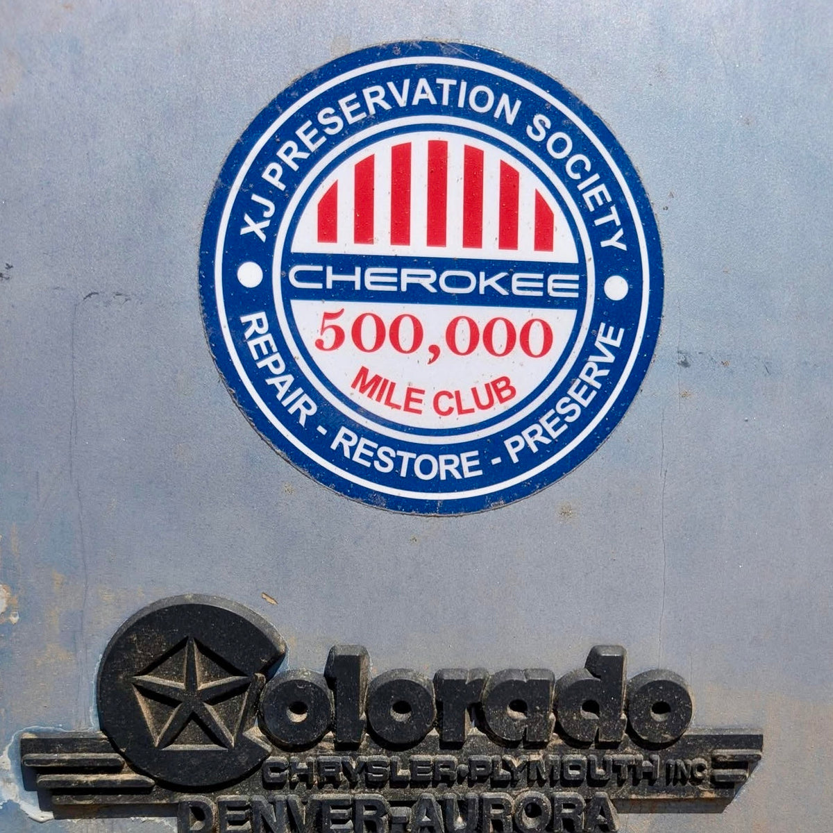 XJ Preservation Society Mileage Club Decals