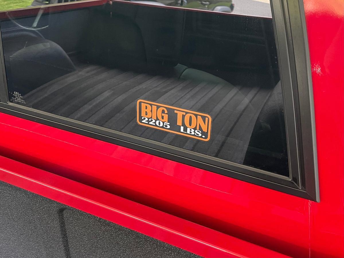 Comanche "Big Ton" Rear Window Decal (1986-1992)
