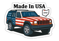 "Made in USA" Jeep Cherokee XJ Decal