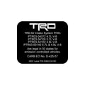 TRD Cold Air Intake CARB Decal D-425-57